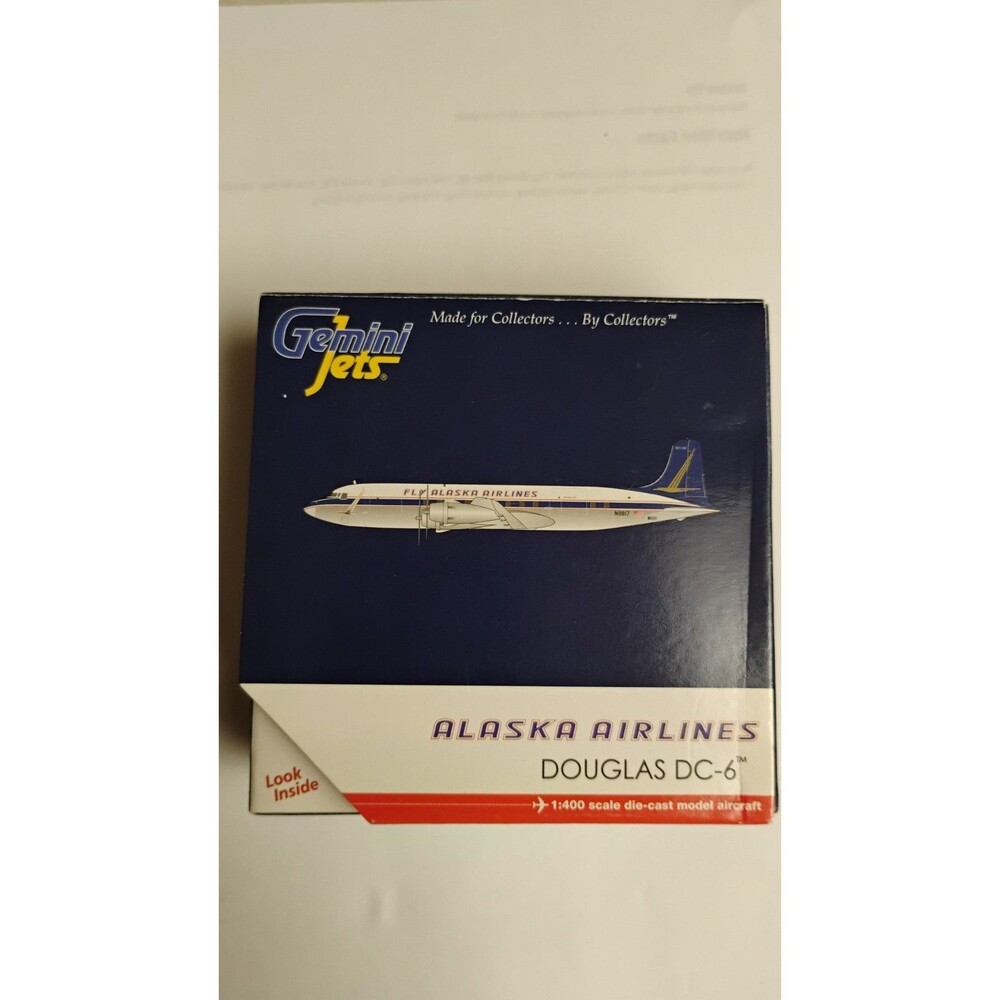 Germini Jets DC -6 Alaska Airlines Die Cast Model Limited 1/400 Scale